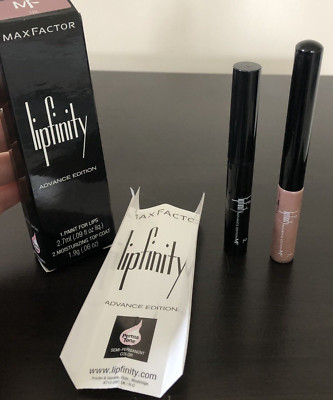 2 PC Set Max Factor LIPFINITY Lip Color Paint DELICIOUS 170 & Shine Stix w ISSUE