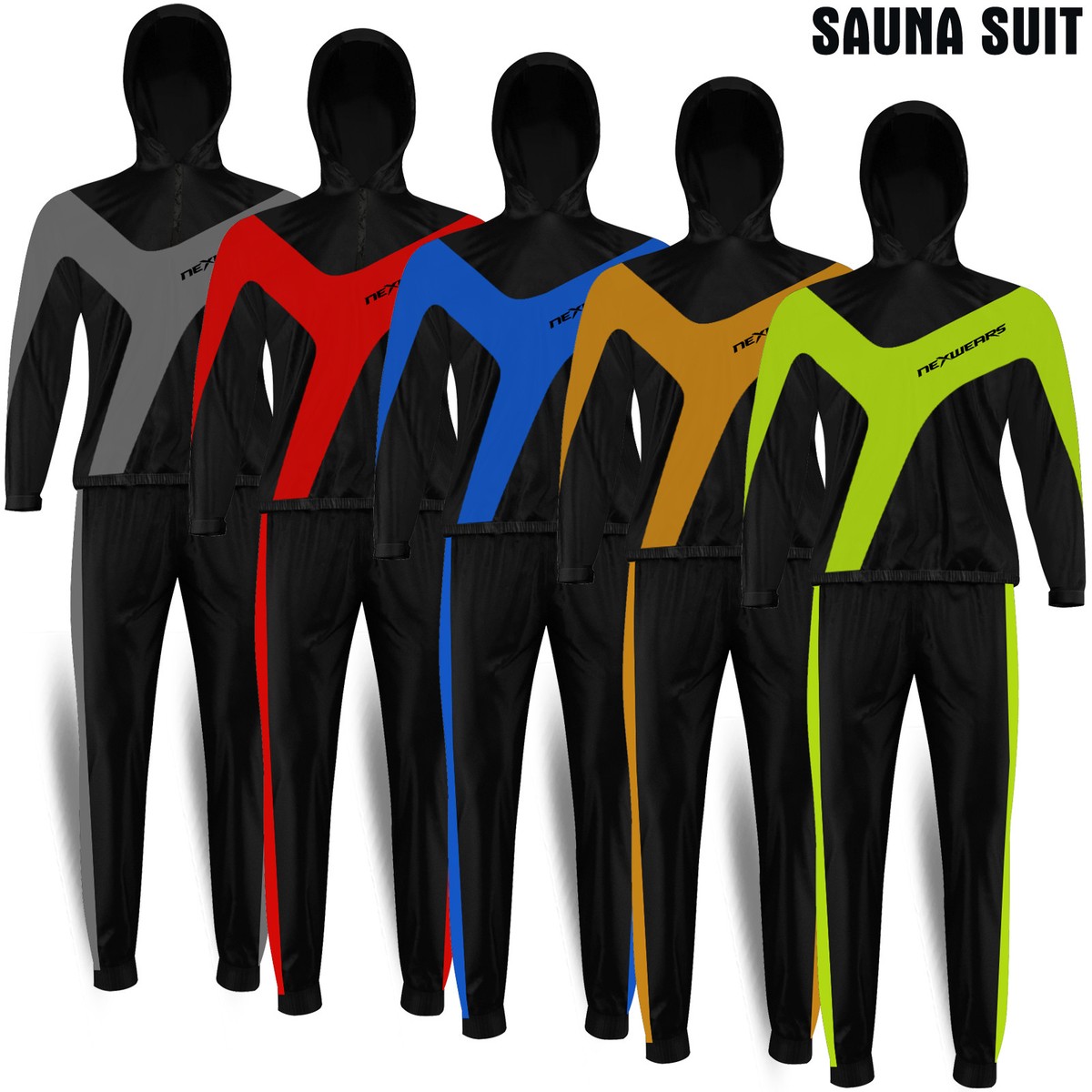 Heavy Duty Sweat Suit Sauna Gym Exercise Weight Loss Suit Fitness with  Hooded
