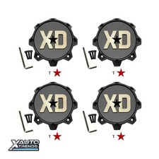 4 X Xd Series Wheel Center Cap Satin Black T167l1708s6-h50