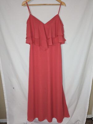 Sorella Vita Tiered Ruffle Chiffon Pink Maxi Dress Size 12 Bridesmaid Dress | eBay Sorella Vita Tiered Ruffle Chiffon Pink Maxi Dress Size 12 Bridesmaid Dress | eBay