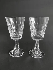 Waterford Crystal Rosslare Pair Claret Wine Glasses Vintage