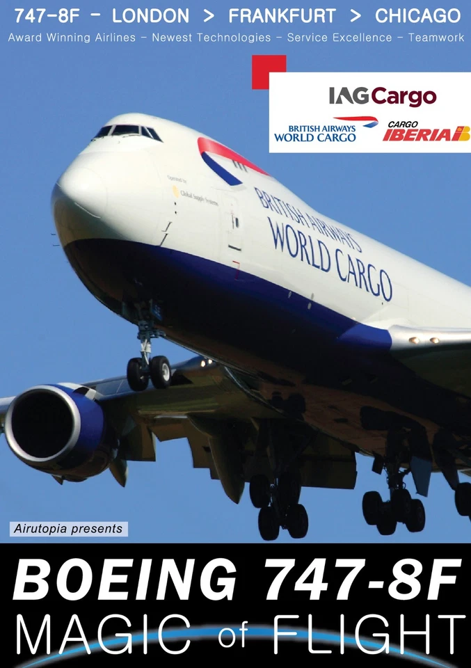 BRITISH AIRWAYS CARGO BOEING 747-8F Aircraft COCKPIT DVD Video-Brand New Sealed - Image 2 of 4