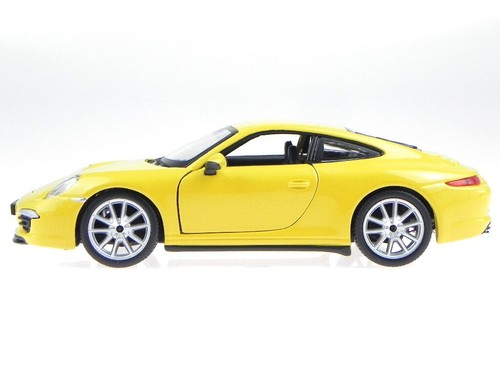 Porsche 911 991 Carrera S 2011 amarillo coche en miniatura 21065 Bburago 1:24 - Imagen 4 de 7