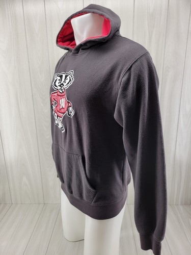 Wisconsin Badgers Hoodie Sweater Gray Long Sleeve Men's Large - Picture 3 of 8