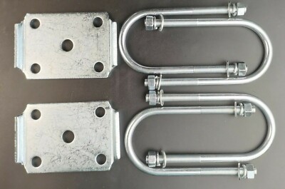 Trailer Heavy Duty U-Bolt Kit Round 3''x9/16''x7''Round Trailer Axle 5200 -7000lb