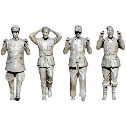 King & Country WS028 – 4 Prisonniers De Guerre Allemands – Set Retiré, Neuf