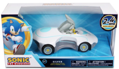 Team Sonic Racing RC: Silver -NKOK (683), 1:28 Scale 2.4GHz RC Car, 6.5'' Compact