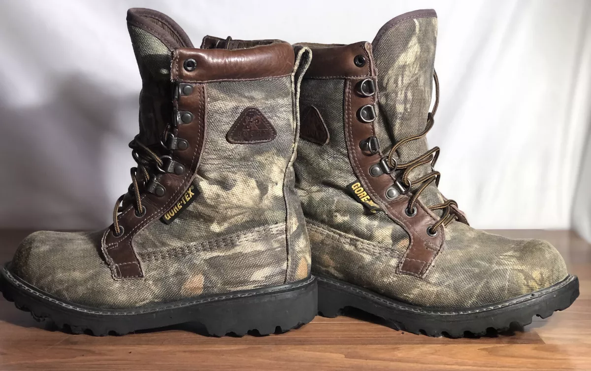 Rocky Camo Bear Claw Series Gore Tex Steel Toe Boots Mens 7M 800 gr. Insulated