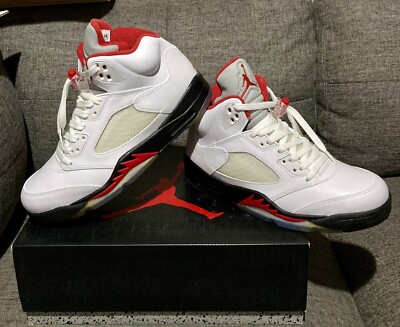Size 9 - Air Jordan 5 Retro 2013 Fire Red Look See Sample Jordan 5 Retro  main image 3
