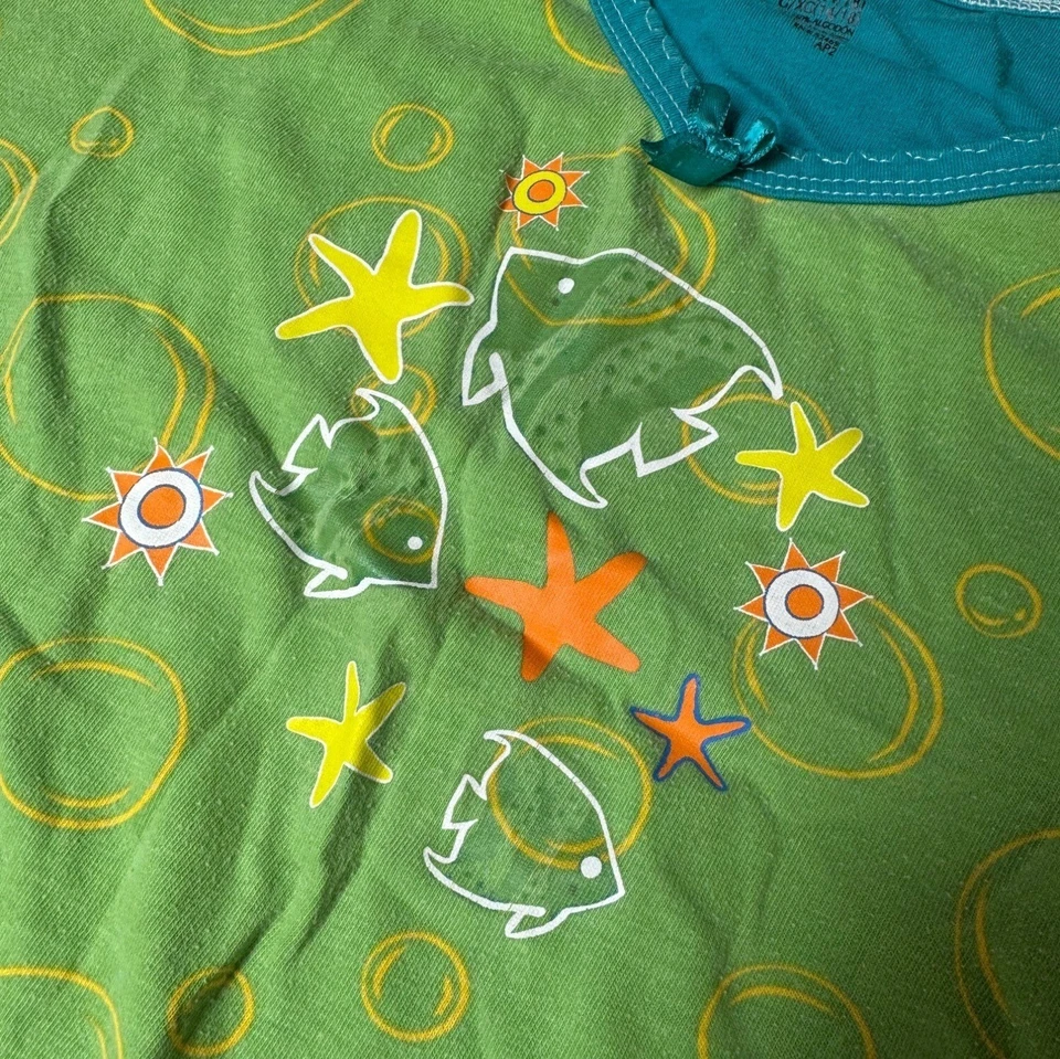 Secret Treasures Womens Lime Green Sleepwear Dress With Fish & Stars Graphics XL - Изображение 2 из 4