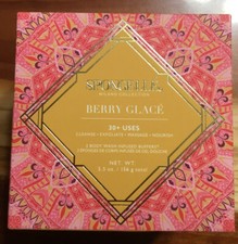 Spongelle BERRY GLAZE DUO Set Of 2 Bath Shower Body Buffer Sponge NIB 5.5 Oz