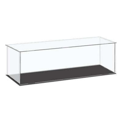 Acrylic Display Case Plastic Box Cube Storage Box Clear Showcase 14.1x4.3x4.1 in