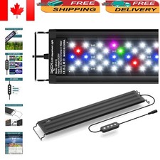Versatile Fish Tank Light with Full Spectrum LEDs - Timer, Extendable Brackets