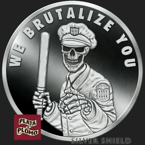 SILVER SHIELD 1 OZ PROOF | 2020 | WE BRUTALIZE YOU V2 - PYRAMID OF POWER #6