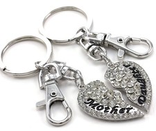 NEW Mom Mother Daughter Best Friend BFF Mother's Day Gift Heart Keychain Charm