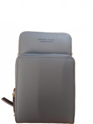 *NEW* Forever Young Taupe  Faux Leather Crossbody Organizer Wristlet
