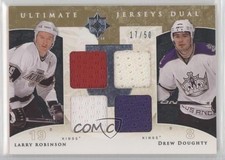 2009 Ultimate Collection Jerseys Dual 17/50 Larry Robinson Drew Doughty HOF 06rp