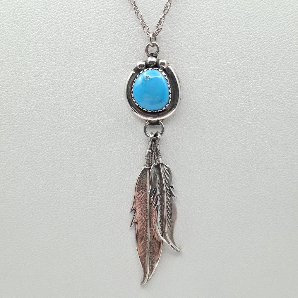 Vintage Richard Begay Navajo 18" 925 Sterling Silver … - Gem
