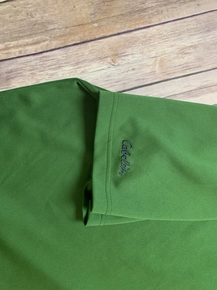 Camisa de manga corta Cabela's Activewear para hombre talla 3XL verde con logotipo en la manga Foto 3 de 4