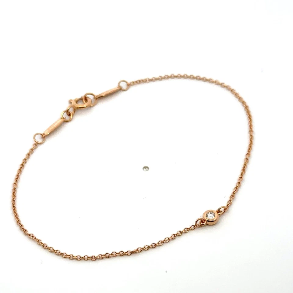 Brazalete Tiffany & Co. Oro Rosa 18K Diamante por Yarda Diamante Único 7" Foto 3 de 4