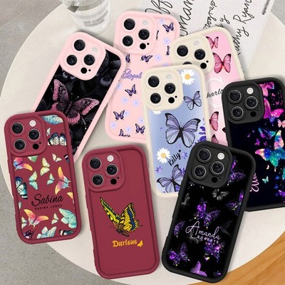 Pretty Butterfly Phone Case For iPhone 15 Plus 17e 14 16 Shockproof Custom Cover