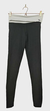 Victoria's Secret PINK Leggings XS Black Yoga Logo Cotton Blend-READ