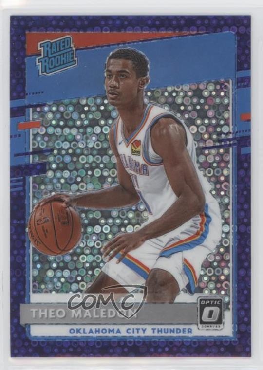2020 Donruss Optic Rated Rookie Fast Break Purple Prizm 20/95 Theo Maledon 7m3