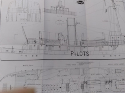 ShipModel PLAN Pilot Vessel Gurnard 2sh scale 1:48 by J.Pottinger