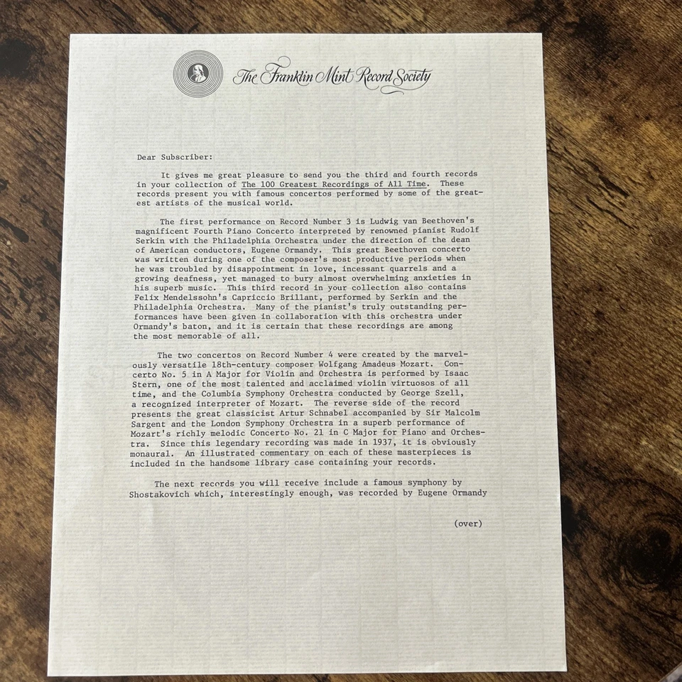 Franklin Mint The 100 Greatest Recordings Of All Time Nos. 3 & 4 - Image 2 of 4