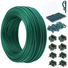 60 Ft Christmas SPT-2 Electric Wire, 109 Pcs SPT-2 Zip Cord Wire Set with Plu...