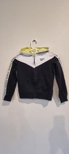 Reebok Kids Hoodie Size 6   Black White Full Zip Sweatshirt 153
