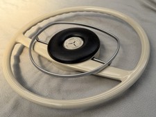 Mercedes Benz vintage steering wheel with horn ring pad and emblem w111 w114