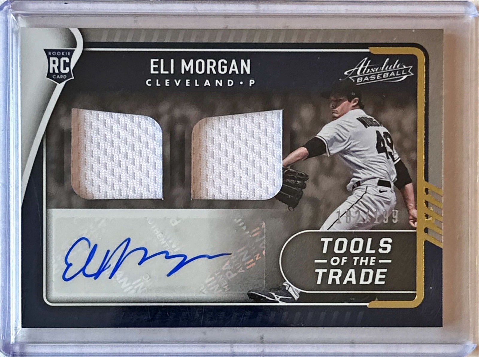Eli Morgan 2022 Panini Absolute Tools of the Trade Jersey Auto #TT2S-EM 182/199