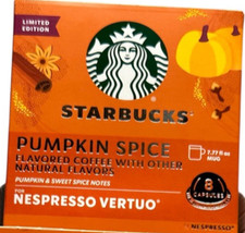 Starbucks Pumpkin Spice 1 BOX Nespresso Vertuo Blonde Roast Coffee BB 12/2026