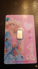 Pamp Suisse 1g Barbie Valentine s Day .9999 Gold Prooflike Bar N°4311 Love
