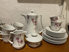 Jlmenau Graf von Henneberg 1777 Porzellan 6 Personen Vintage Teeservice Blumen