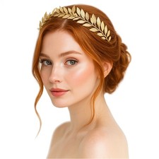 Classic Gold Laurel Wreath Roman Headband Costume Accessory