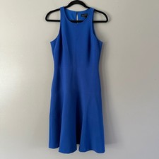 Banana Republic Royal Blue Fit & Flare Dress SZ 2