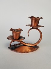 Vintage GREGORIAN Copper Arts & Crafts Hand Craft Candle Holder