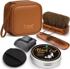 4-in-1 Mink Oil Leather Conditioner and Cleaner 3.52 oz - Premium Waterproof