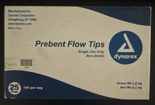 2500case Dynarex Pre-bent Flow Tips-25g Etch Tips Blue 25 Bags Of 100 Tips