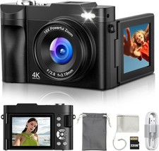 Digital Camera 4K for Photography Vlogging: 48MP Cameras for Video - 16X Zoom Ph