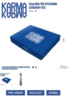 Stray Kids Signed Karma CD Album Ceremony & Hooray Version Presale