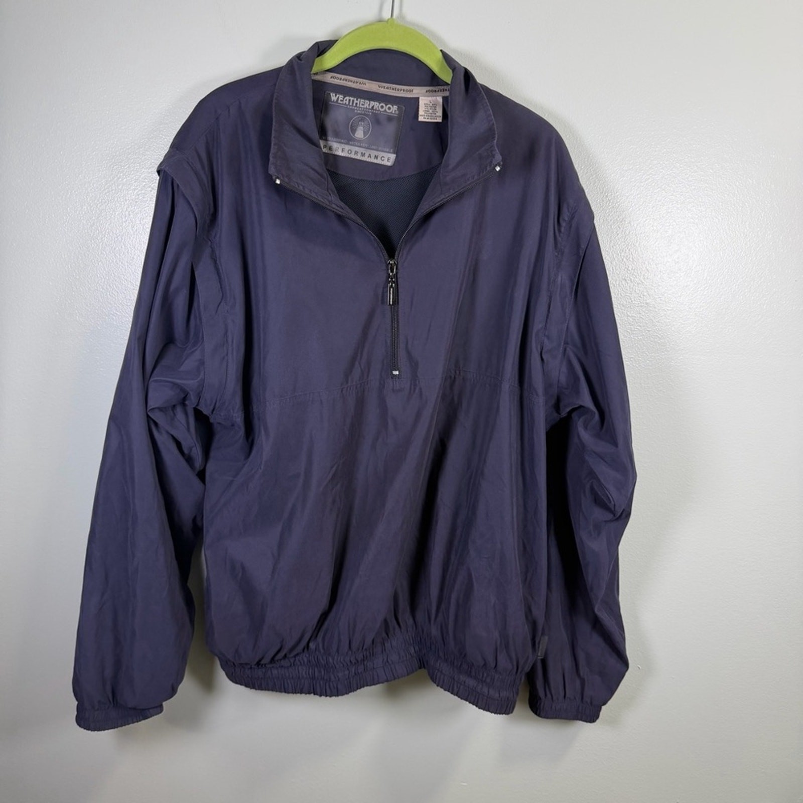 Vtg Weatherproof Performance Navy Jacket with Zip… - image 1