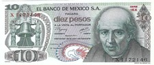 Mexico: $ 10 Pesos Hidalgo Feb 18, 1977 El Banco de Mexico UNC.