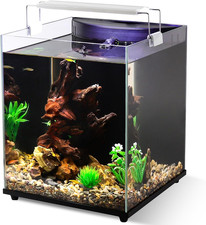5 Gallon Fish Tank Starter Kit, Small Aquarium with Filter and Adjustable 3 Colo