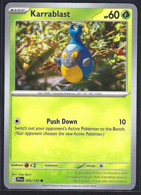   Karrablast  009/159 - Journey Together Set - 2025 - Common - HP60 - Near Mint