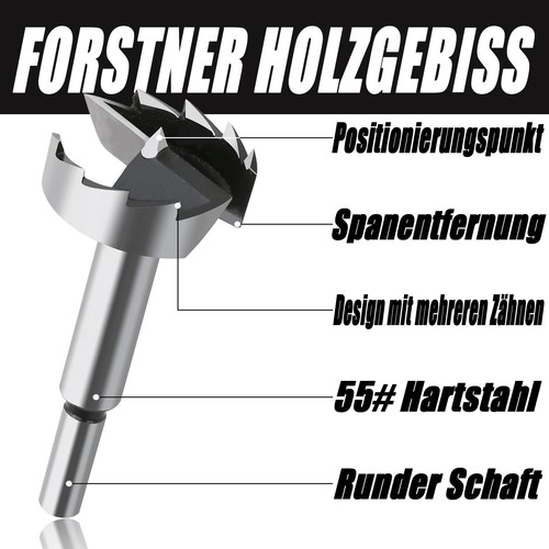 16stk 6-54 mm Forstnerbohrer Satz Holzbohrer Satz Kunstbohrer Scharnierbohrer - Bild 4 von 6