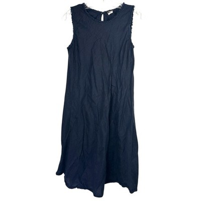 Magaschoni womans dress blue linen casual everyday lagonlook | eBay Magaschoni womans dress blue linen casual everyday lagonlook | eBay