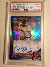2022 Bowman Chrome Chase Meidroth #124/150 BLUE AUTOGRAPH #CDACM Graded PSA 9